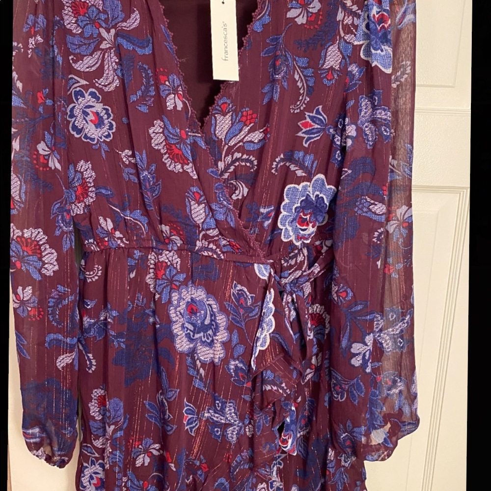 Francesca’s Purple Floral Dress size L